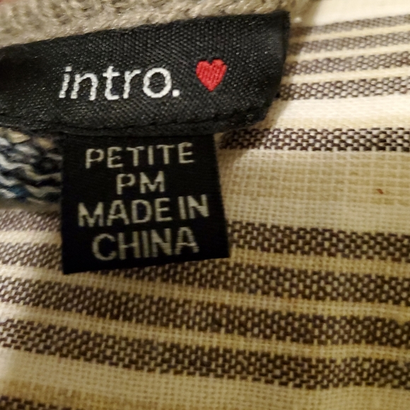 Striped Dolman Sleeve Knit Fringed Sweater - Picture 3 of 5